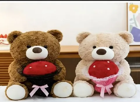 Peluche Oso con Ramo 30cm