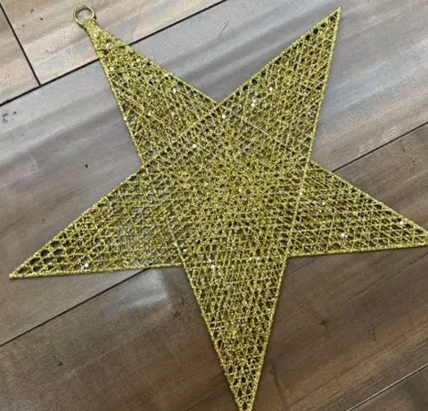 Estrella Colgante Calada con Brillo 30cm
