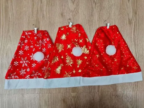 Gorro Navideño Terciopelo Estampado