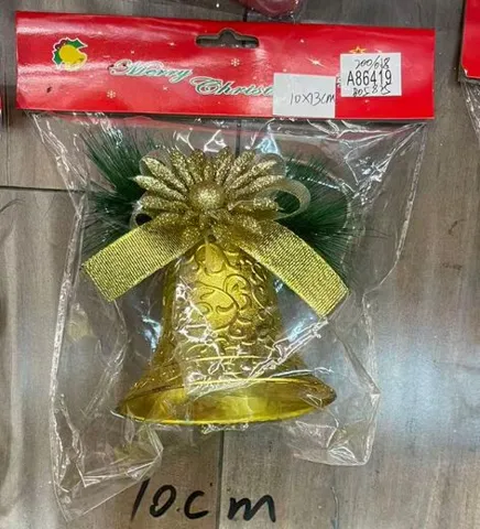Campana Navideña 10cm Dorada con Moño