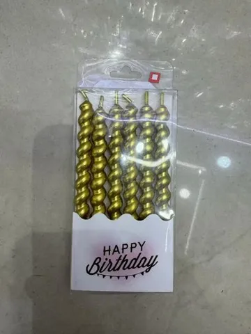 Vela Retorcida PVC 6 Unidades