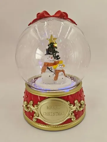 Moño Navideño con Nieve